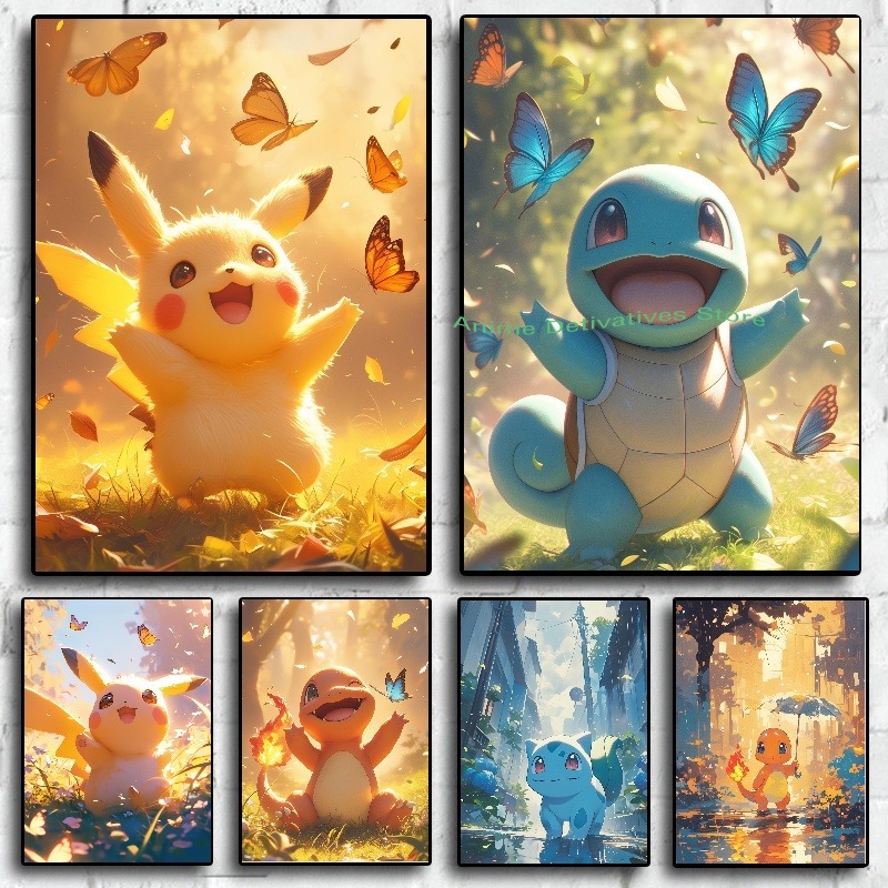 Pokemon Binder Card - Figuras de Anime HD, Charizard, Bulbasaur,