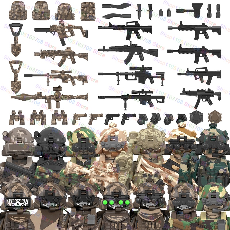 MOC soldados militares figuras - Lego Minifigure Holder reseña y precio