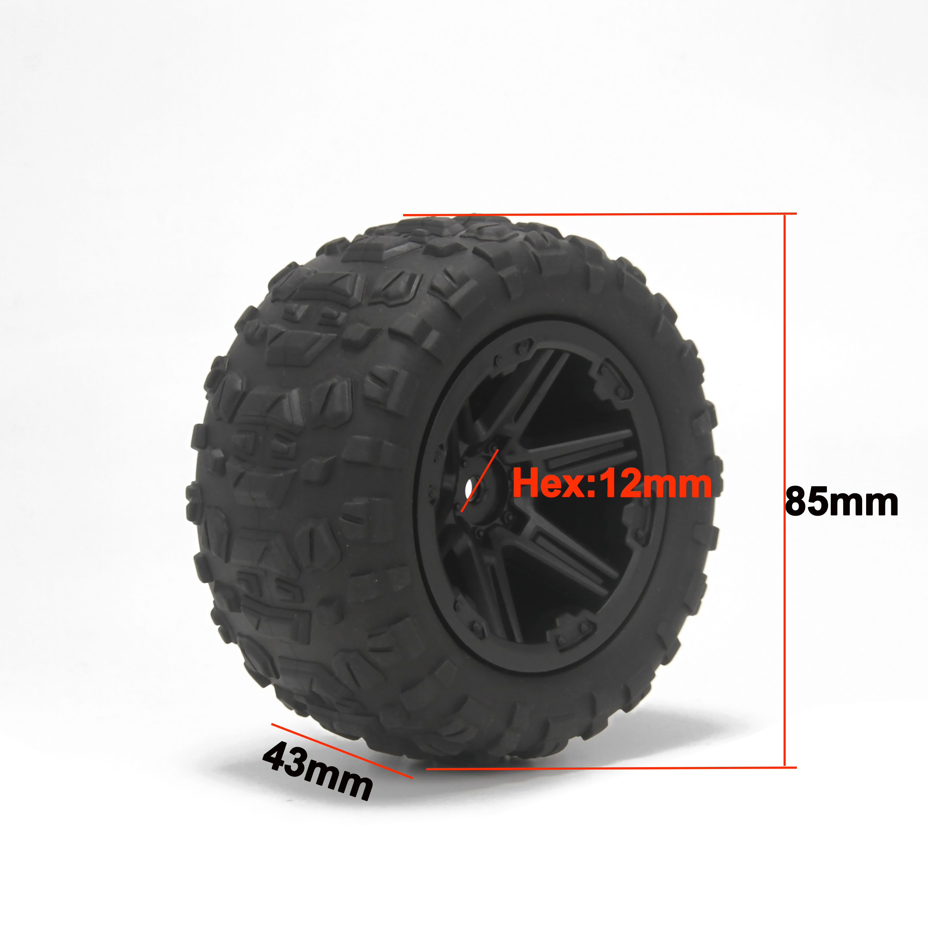 4 Ruedas de Goma de 85mm con L - Hot Wheels Car Monster Trucks reseña y precio